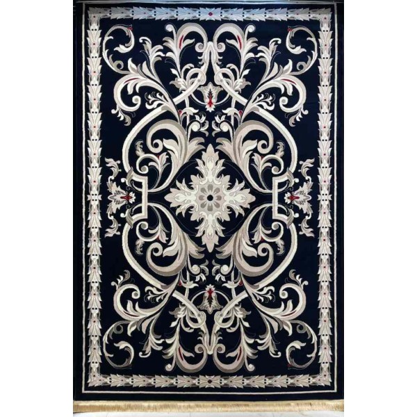 سجاد تركي حرير EH94A كحلي مقاس 100*300