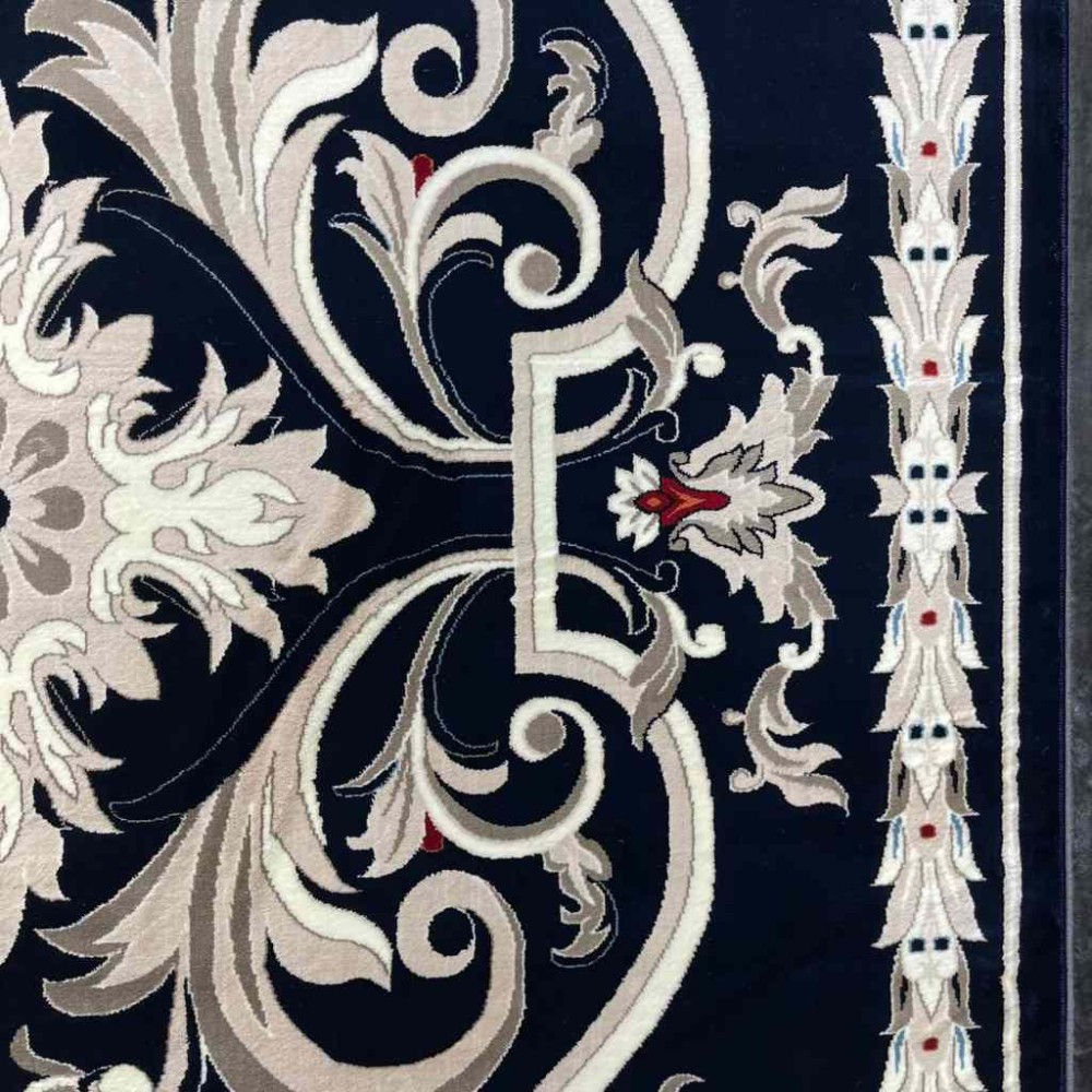 سجاد تركي حرير EH94A كحلي مقاس 50*80