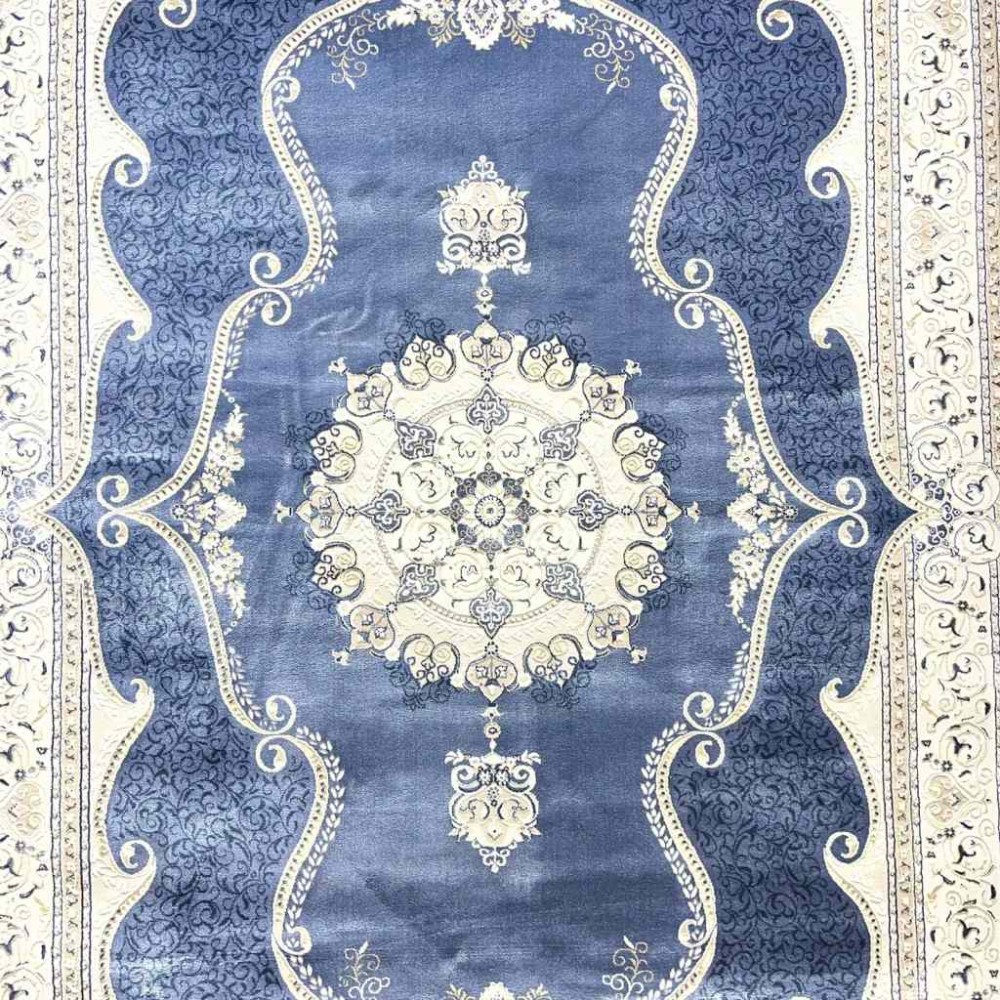 سجاد تركي قوقاز 01013E سماوي مقاس 400*600