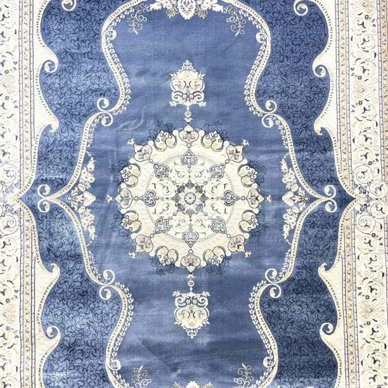 سجاد تركي قوقاز 01013E سماوي مقاس 400*600