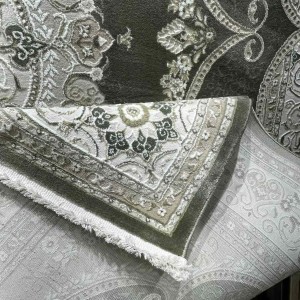 سجاد تركي قوقاز 01013E اخضر مقاس 80*150