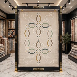 سجاد الهبه تركي ليديا N0516A كريم اخضر مقاس 300*400