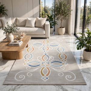 سجاد الهبه تركي ليديا N0516A ابيض مقاس 150*220