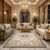سجاد الهبه تركي ليديا N0332C ابيض اخضر مقاس 80*150