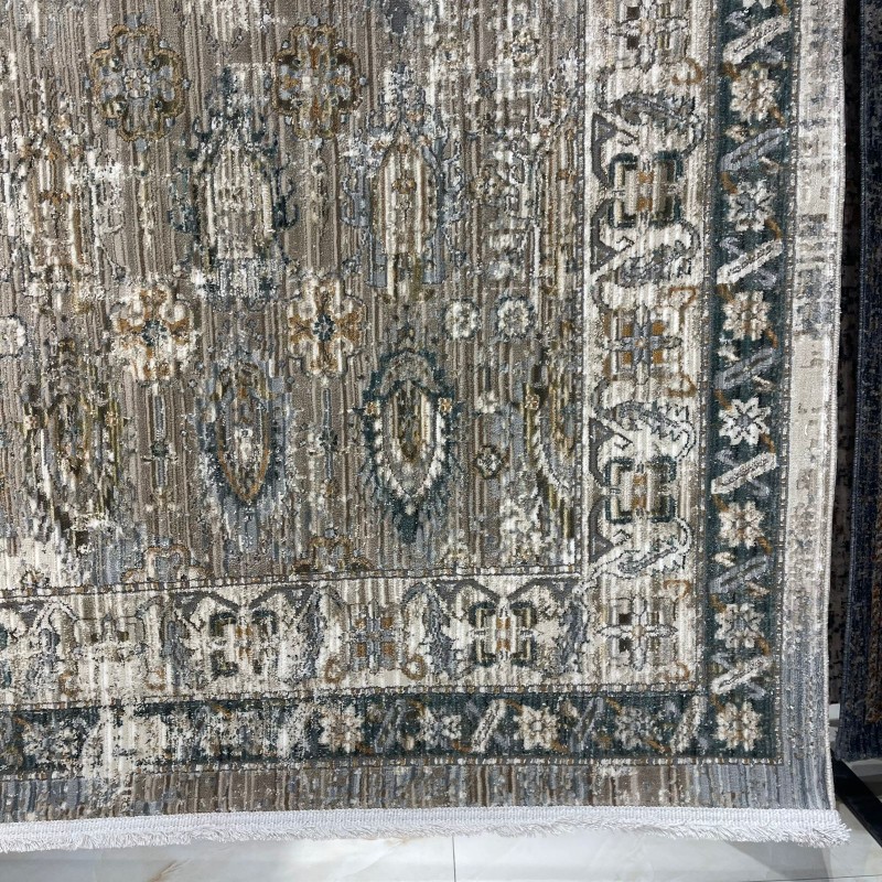 سجاد بوهيمي تركي مراكش P0119A بيج كريم مقاس 120*170