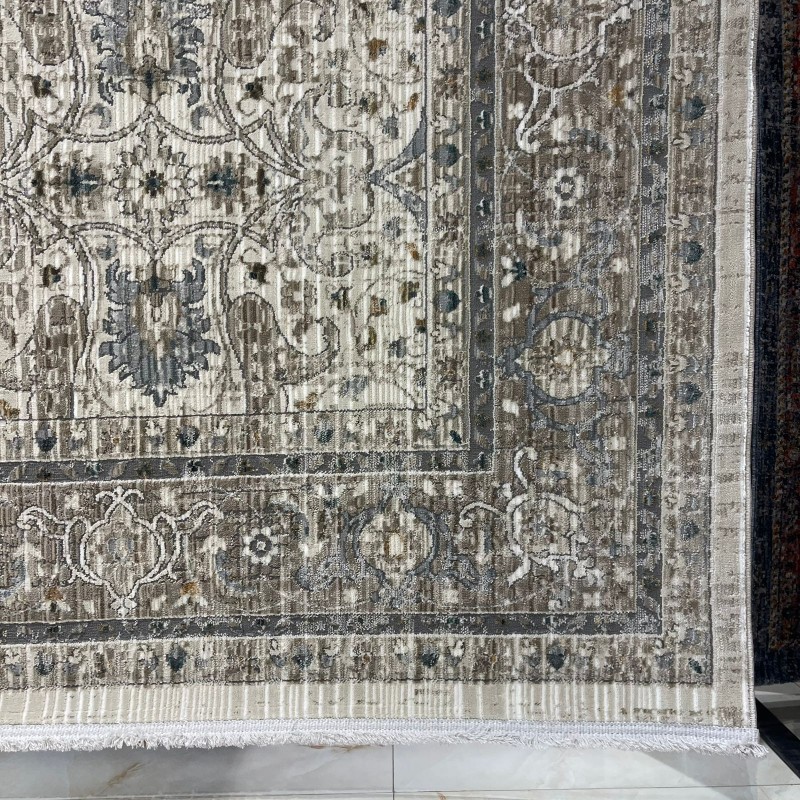 سجاد بوهيمي تركي مراكش OM24KC بيج ابيض مقاس 120*170