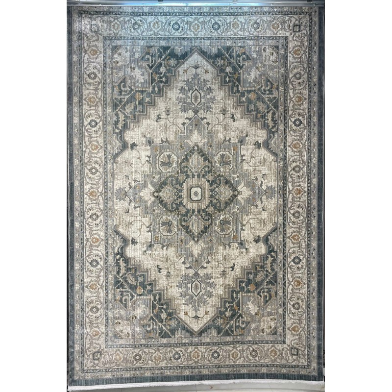 سجاد بوهيمي تركي مراكش F0560A سماوي ابيض مقاس 250*350