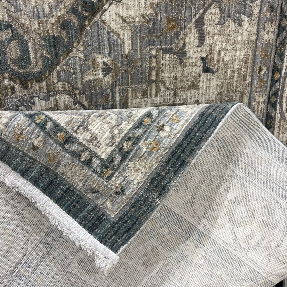 سجاد بوهيمي تركي مراكش F0560A سماوي ابيض مقاس 150*220