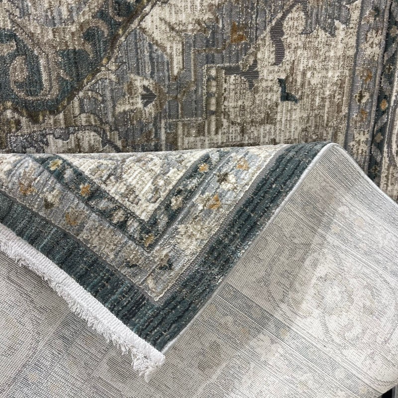 سجاد بوهيمي تركي مراكش F0560A سماوي ابيض مقاس 250*350