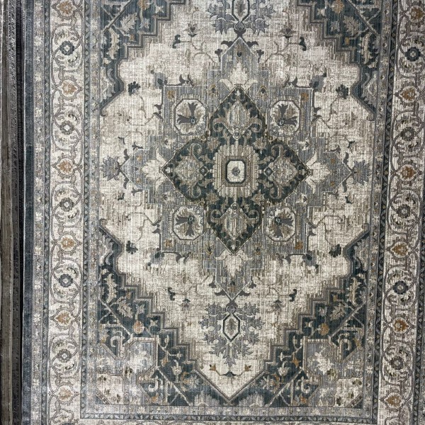 سجاد بوهيمي تركي مراكش F0560A سماوي ابيض مقاس 120*170