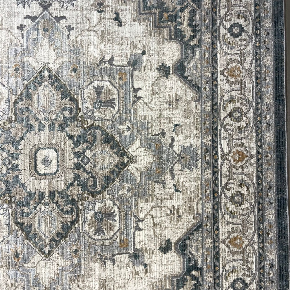 سجاد بوهيمي تركي مراكش F0560A سماوي ابيض مقاس 150*220