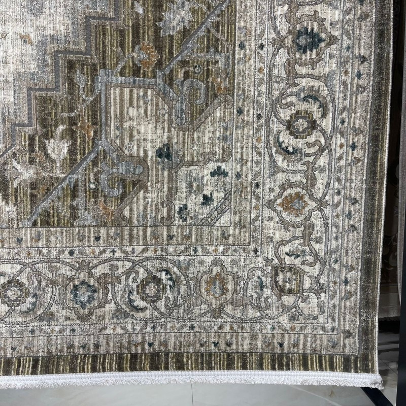سجاد بوهيمي تركي مراكش F0560A اخضر ابيض مقاس 120*170 سجاد بوهيمي تركي مراكش F0560A اخضر ابيض مقاس 120*170