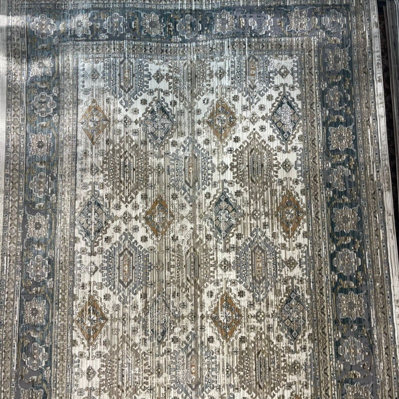 سجاد بوهيمي تركي مراكش X0744D ابيض سماوي مقاس 120*170 سجاد بوهيمي تركي مراكش X0744D ابيض سماوي مقاس 120*170