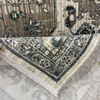 سجاد بوهيمي تركي مراكش X0746A ابيض سماوي مقاس 120*170