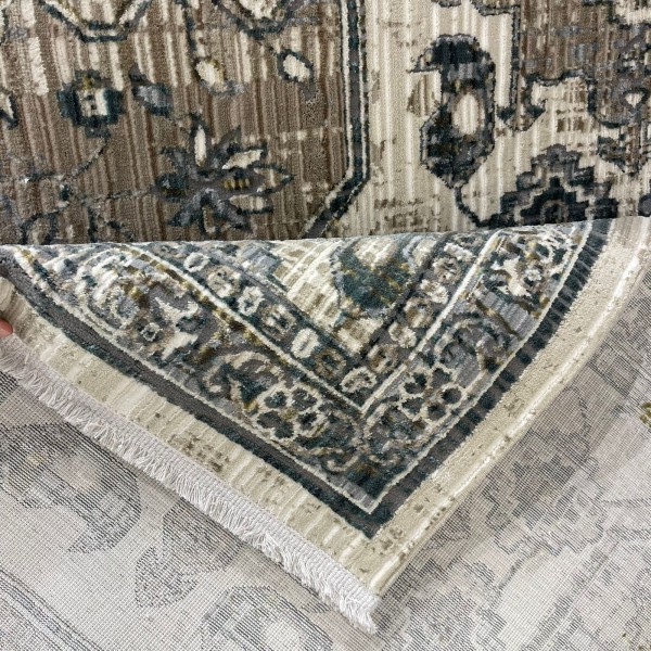 سجاد بوهيمي تركي مراكش X0746A ابيض سماوي مقاس 100*300