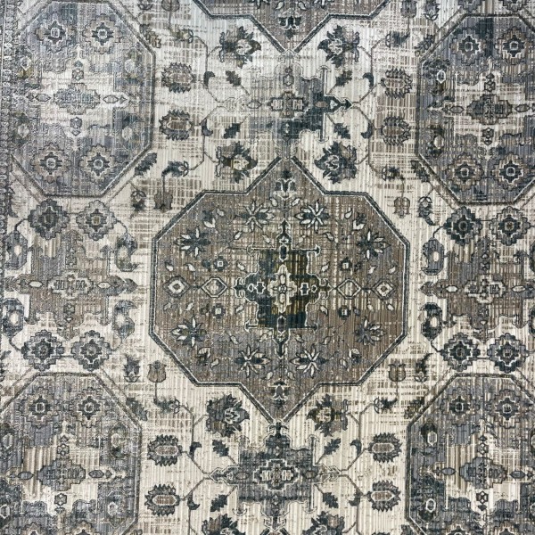 سجاد بوهيمي تركي مراكش X0746A ابيض سماوي مقاس 100*300
