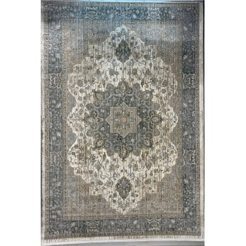 سجاد بوهيمي تركي مراكش X0750A ابيض رصاصي مقاس 250*350
