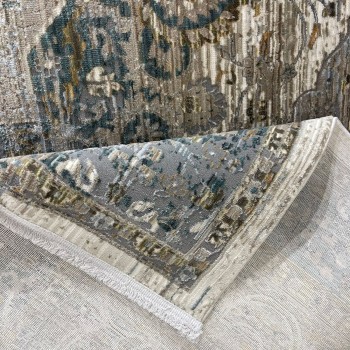 سجاد بوهيمي تركي مراكش X0750A ابيض رصاصي مقاس 250*350