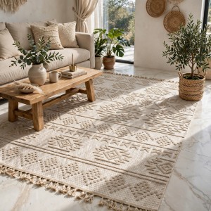 سجاد خيش مايا HD44A بيج مقاس 80*150