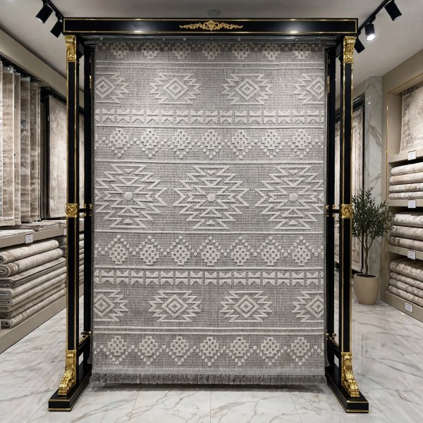 سجاد خيش مايا HD44A رصاصي فاتح مقاس 250*350