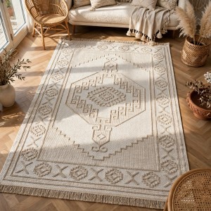 سجاد الهبه تركي ليديا N0516A كريم اسود مقاس 250*350