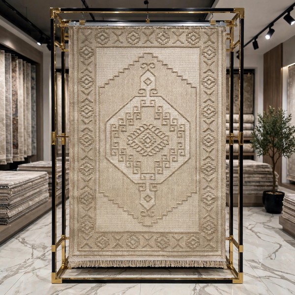 سجاد خيش مايا HD57A بيج غامق مقاس 250*350