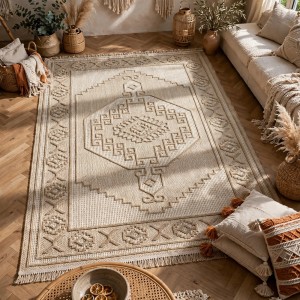 سجاد خيش مايا HD57A بيج غامق مقاس 200*300