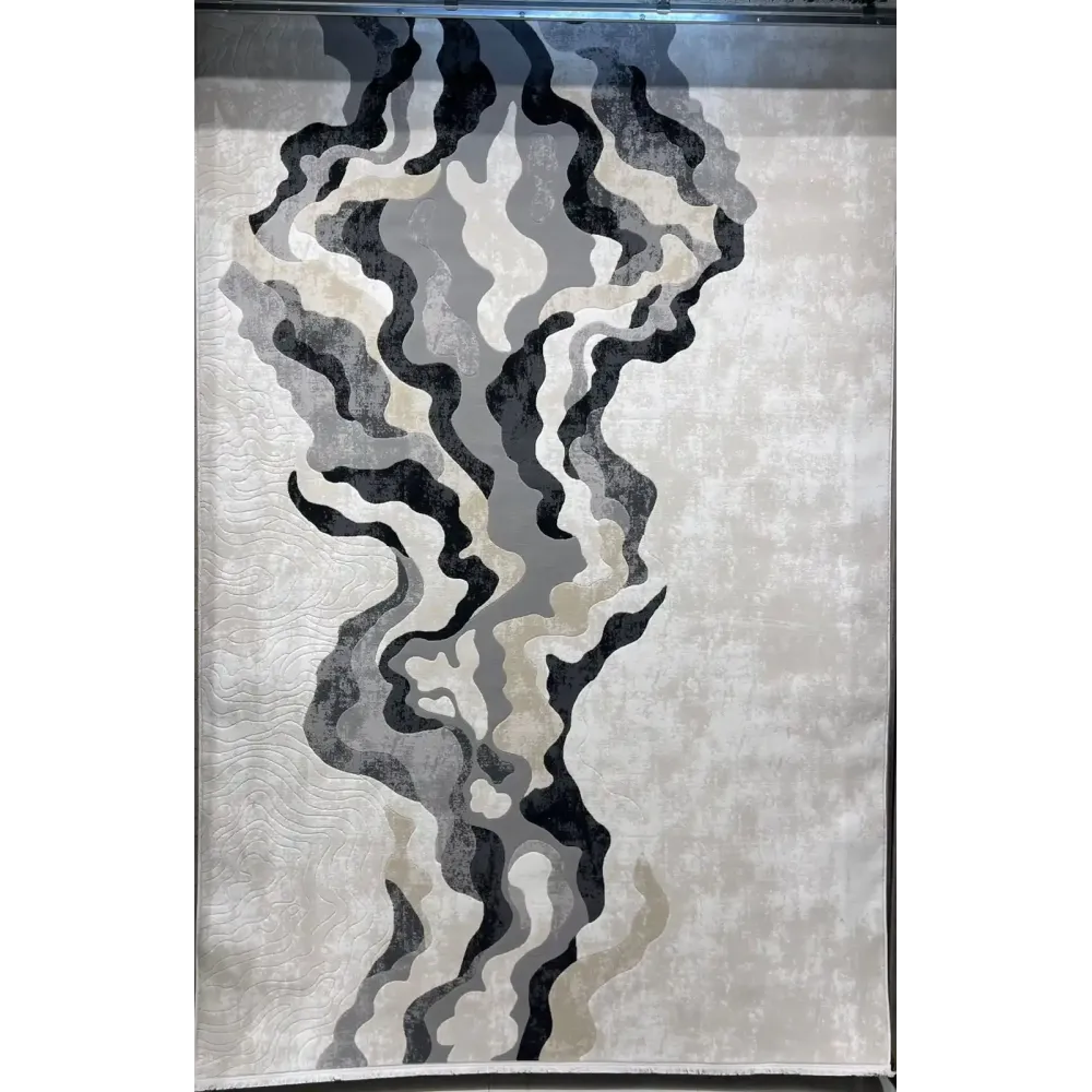 سجاد تركي برل 42819A كريم اسود مقاس 50*80