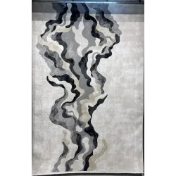 سجاد تركي برل 42819A كريم اسود مقاس 50*80