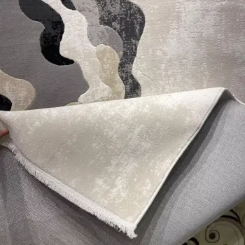 سجاد تركي برل 42819A كريم اسود مقاس 50*80