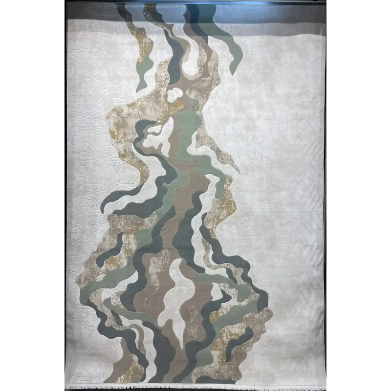 سجاد تركي برل 42819A كريم اخضر مقاس 50*80