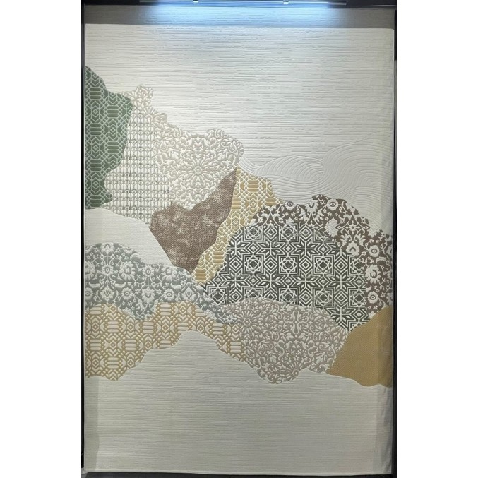 سجاد تركي محتشم 0109A كريم اخضر مقاس 80*150