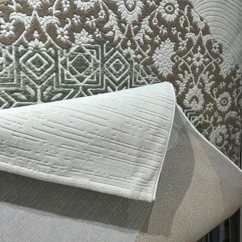 سجاد تركي محتشم 0109A كريم اخضر مقاس 50*80