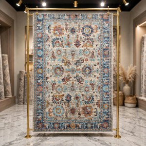 سجاد بوهيمي تركي رادا KP78A كريم سماوي غامق مقاس 250*350