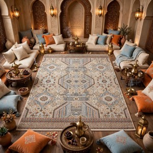 سجاد بوهيمي تركي رادا KG87A بيج غامق مقاس 250*350