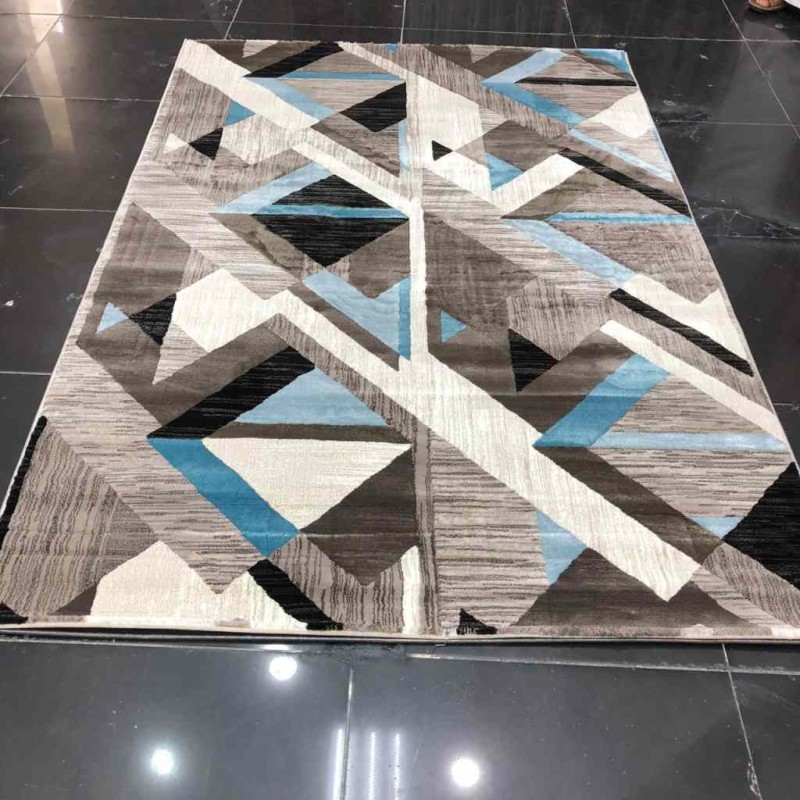 سجاد تركي ستارك  84A  سماوي  مع رصاصي  واسواد