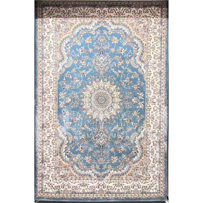 سجاد تركي سوبر شيراز P7242 سماوي مقاس 200*300