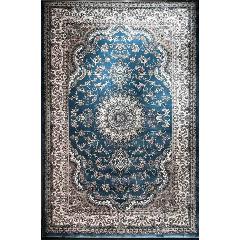 سجاد تركي سوبر شيراز P7242 سماوي مقاس 100*500