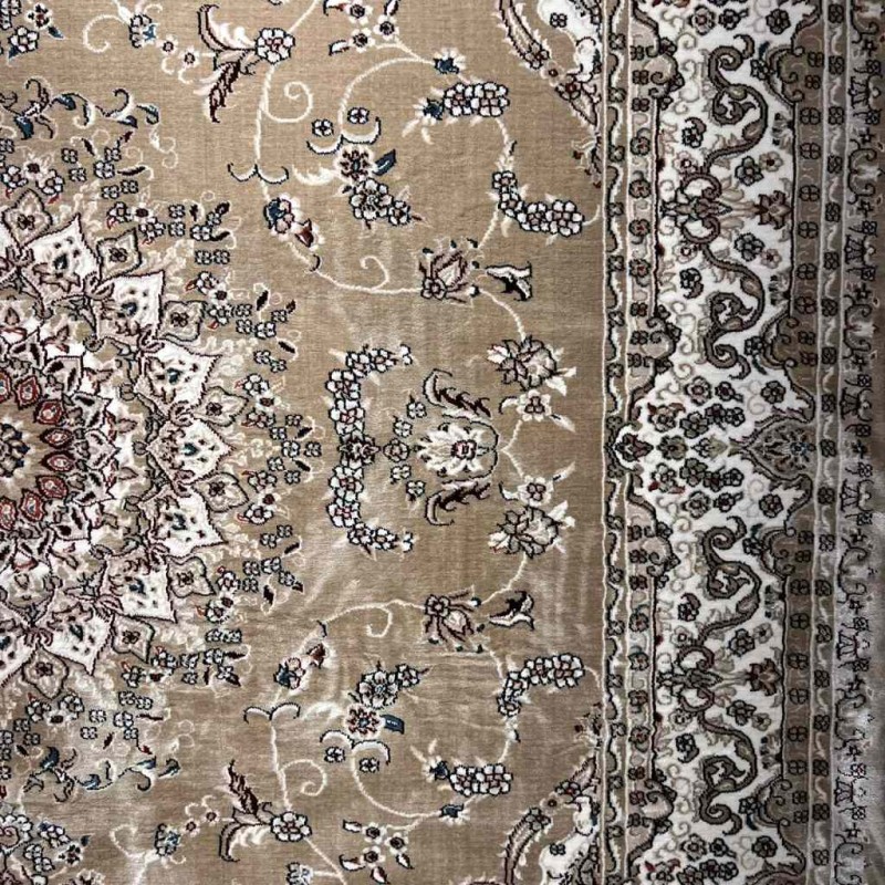 سجاد تركي سوبر شيراز P7242 بيج غامق مقاس 100*500