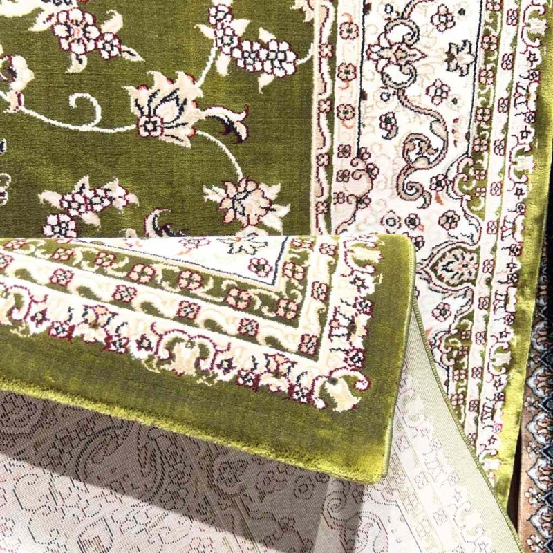 سجاد تركي سوبر شيراز P7242 اخضر مقاس 150*230