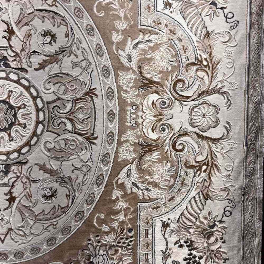 سجاد تركي تاج بلس كلاسيك ملكي قصور سميك ناعم بيج مقاس  50*80