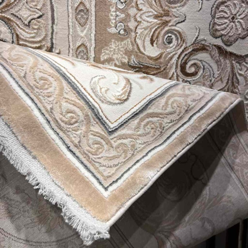 سجاد تركي تاج بلس كلاسيك ملكي قصور سميك ناعم بيج مقاس  50*80