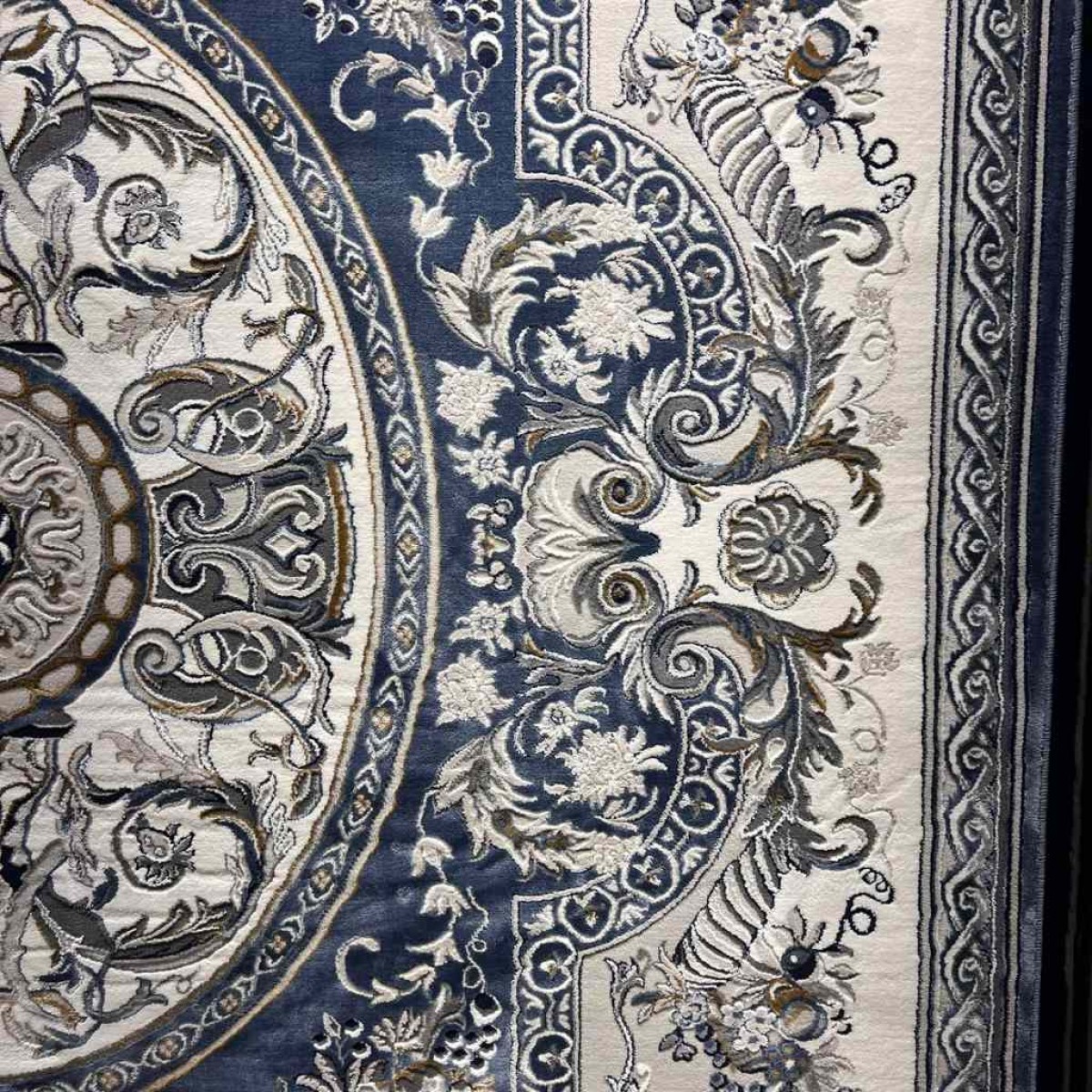 سجاد تركي تاج بلس كلاسيك ملكي قصور سميك ناعم سماوي مقاس 80*150