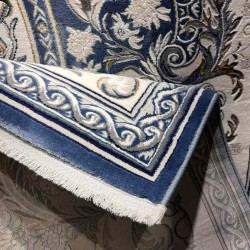 سجاد تركي تاج بلس كلاسيك ملكي قصور سميك ناعم سماوي مقاس 400*500