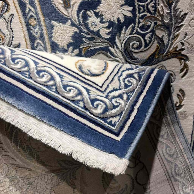 سجاد تركي تاج بلس كلاسيك ملكي قصور سميك ناعم سماوي مقاس 80*150
