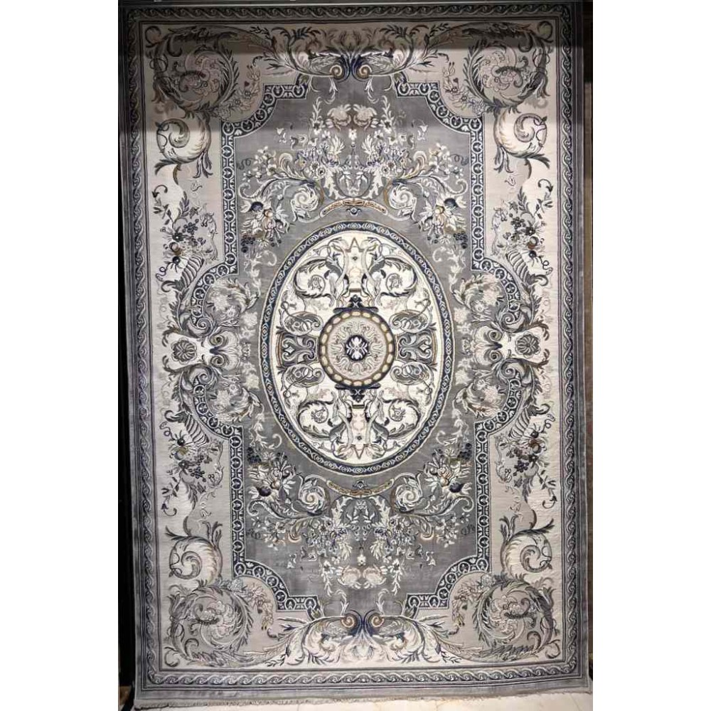 سجاد تركي تاج بلس كلاسيك ملكي قصور سميك ناعم رصاصي مقاس 250*350