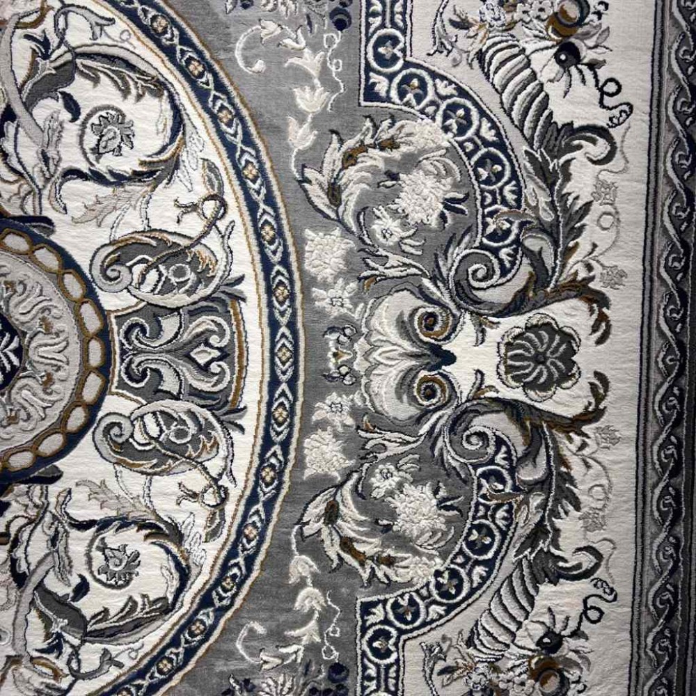 سجاد تركي تاج بلس كلاسيك ملكي قصور سميك ناعم رصاصي مقاس 250*350