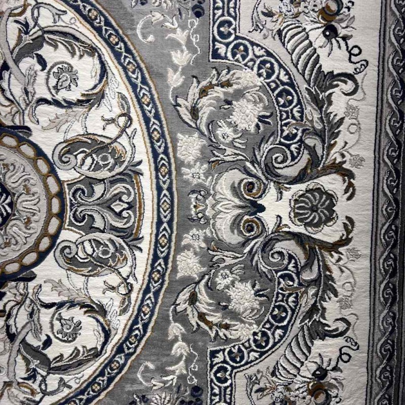 سجاد تركي تاج بلس كلاسيك ملكي قصور سميك ناعم رصاصي مقاس 100*200