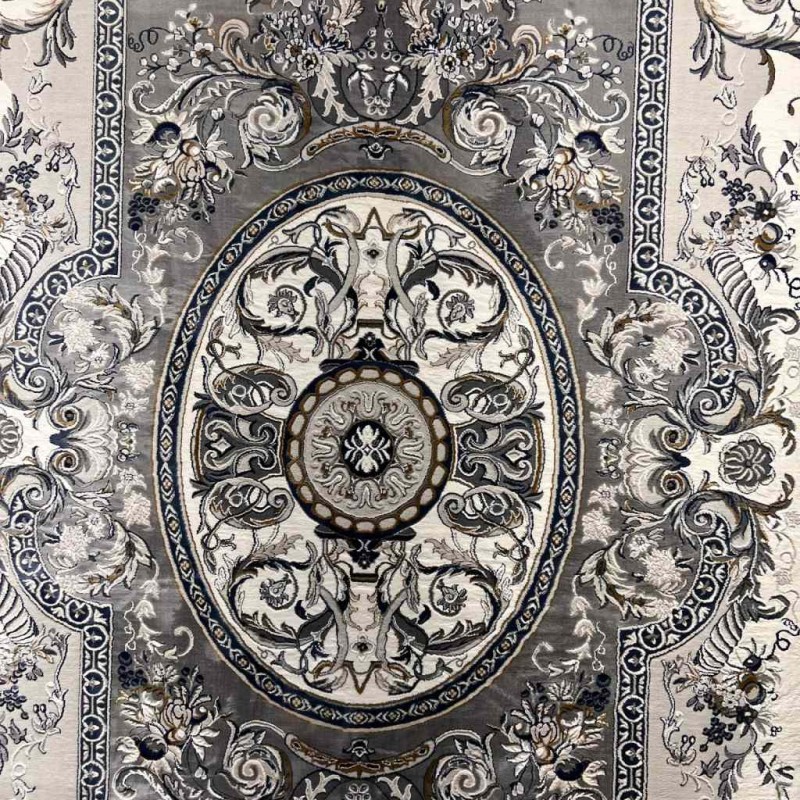 سجاد تركي تاج بلس كلاسيك ملكي قصور سميك ناعم رصاصي مقاس 100*200