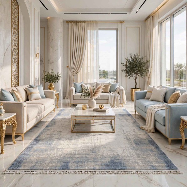 سجاد تركي فيفالدي 38904A سماوي مقاس 200*300